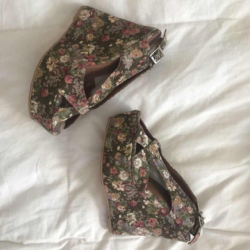 Jeffery Campbell floral platform sandal